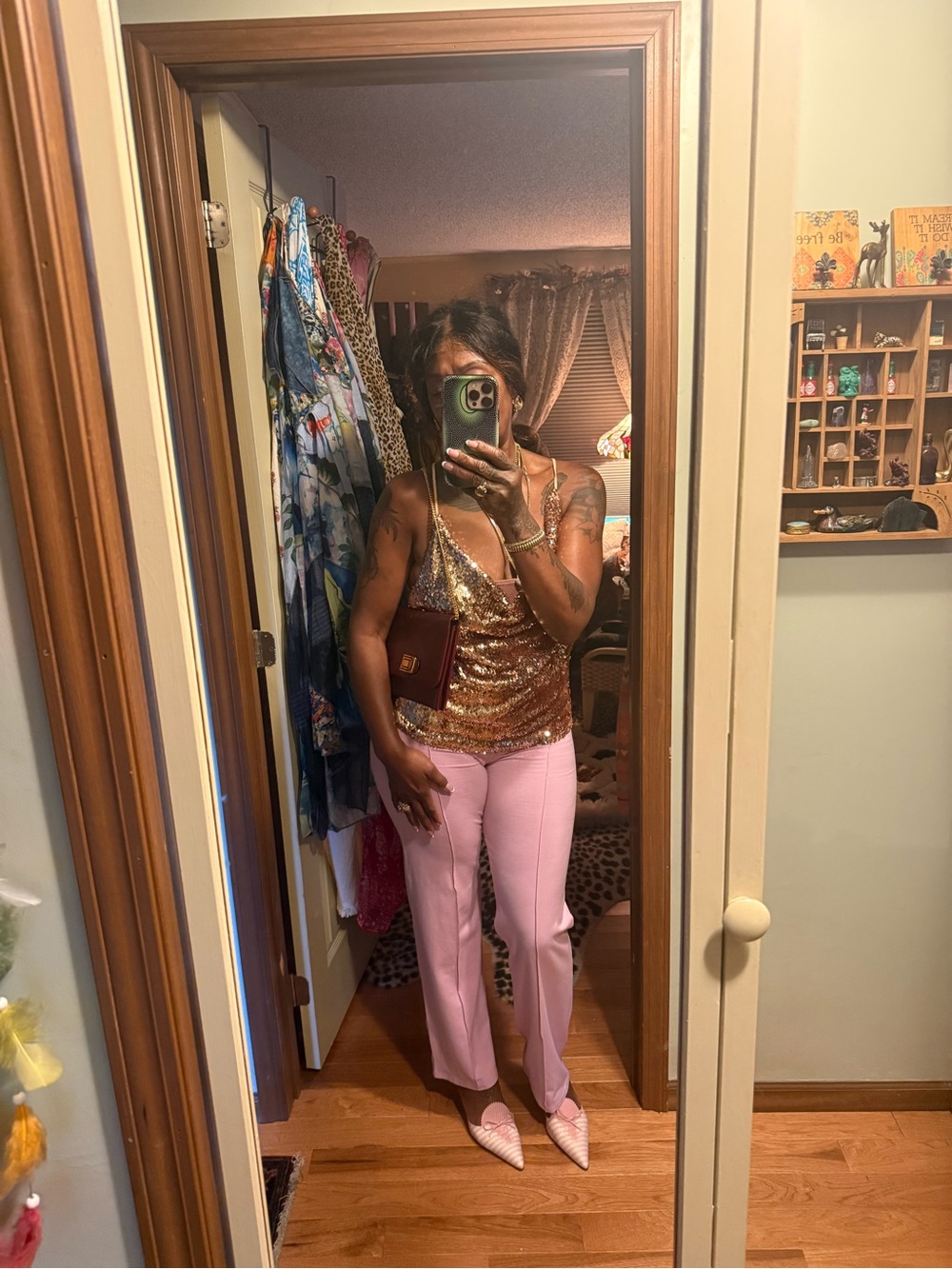 PINK Victoria's Secret Light Pink Wide-Leg Lounge Pants